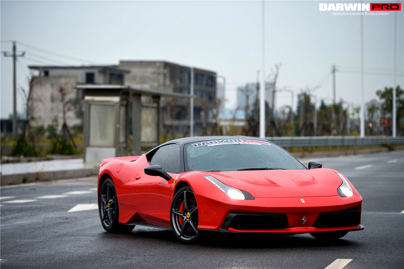 2010-2015 Ferrari 458 Coupe/Spyder/Speciale Dry Carbon Fiber Mirror Housing Repalcement - DarwinPRO Aerodynamics