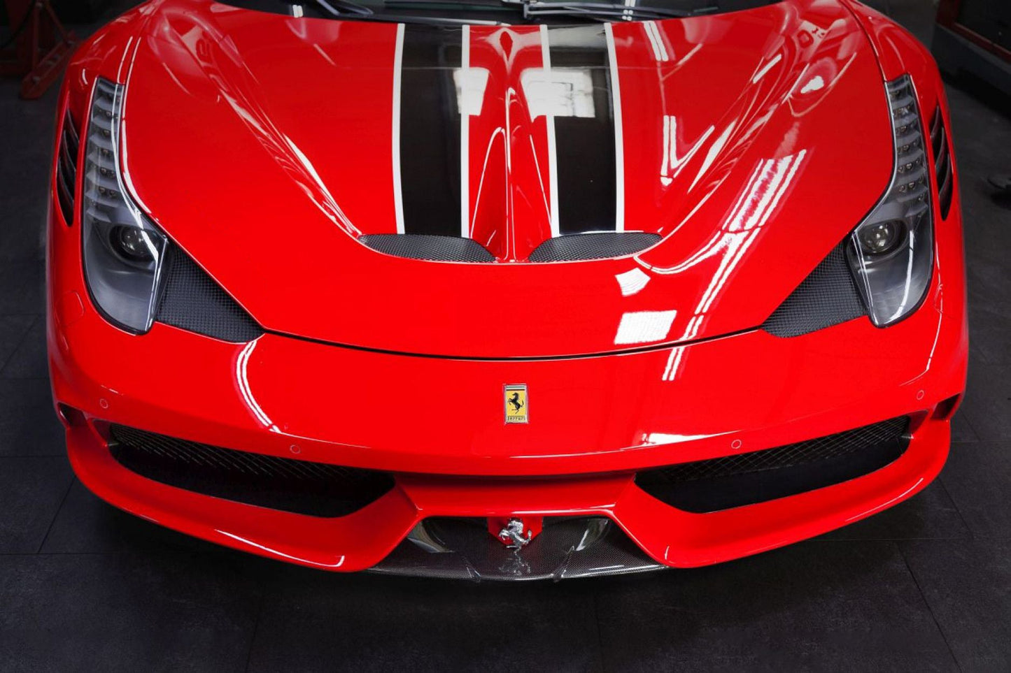2013-2015 Ferrari 458 Speciale Carbon Fiber Front Lip - DarwinPRO Aerodynamics