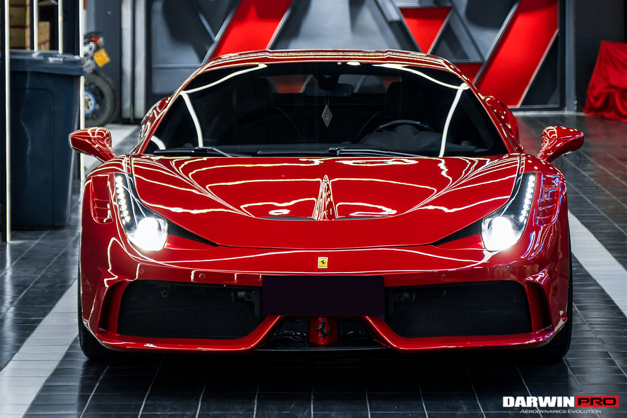 2010-2015 Ferrari 458 Coupe/Spyder Speciale Style Front Bumper - DarwinPRO Aerodynamics