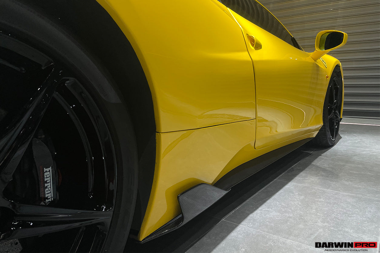 2010-2015 Ferrari 458 Coupe/Spyder Speciale Style Carbon Fiber Side Skirts Canards - DarwinPRO Aerodynamics