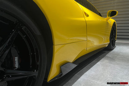 2010-2015 Ferrari 458 Coupe/Spyder Speciale Style Carbon Fiber Side Skirts Canards - DarwinPRO Aerodynamics