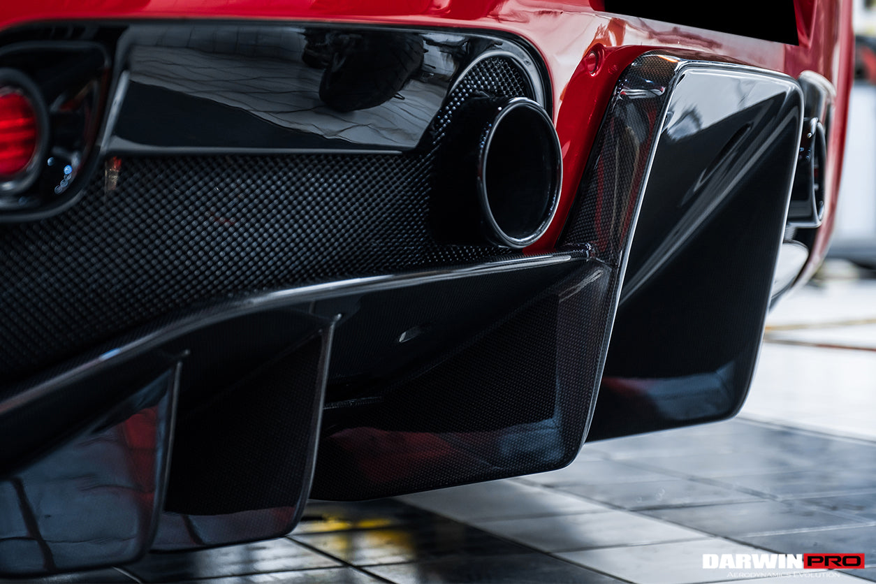 2013-2015 Ferrari 458 Speciale Rear Bumper w/ Diffuser - DarwinPRO Aerodynamics