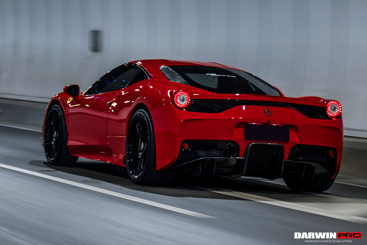 2013-2015 Ferrari 458 Speciale Rear Bumper w/ Diffuser - DarwinPRO Aerodynamics