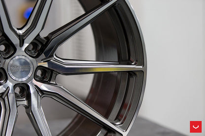19" Vossen HF3 Gloss Graphite Polished 5x112 ( Square Setup ) ( Set of 4 )