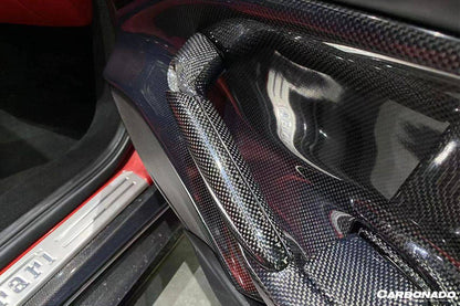 2015-2020 Ferrari 488 GTB Spyder OE Style Carbon Fiber Door Handle Interior - Carbonado Aero