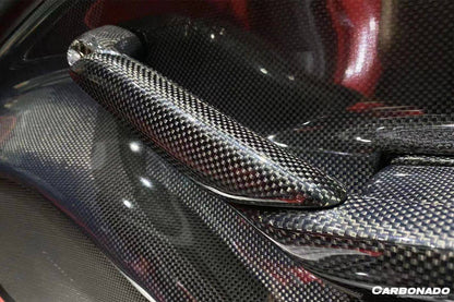 2015-2020 Ferrari 488 GTB Spyder OE Style Carbon Fiber Door Handle Interior - Carbonado Aero