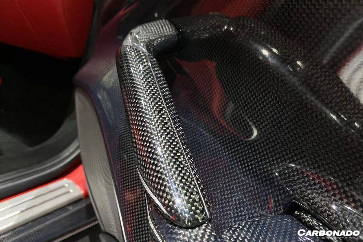 2015-2020 Ferrari 488 GTB Spyder OE Style Carbon Fiber Door Handle Interior - Carbonado Aero
