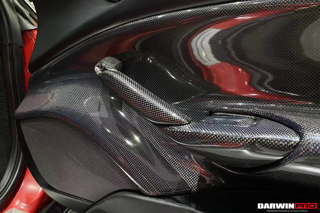 2015-2020 Ferrari 488 GTB/Spyder Carbon Fiber Door Handle Interior - DarwinPRO Aerodynamics