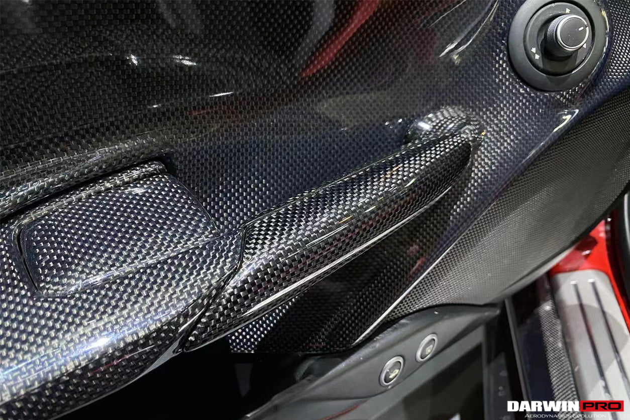 2015-2020 Ferrari 488 GTB/Spyder Carbon Fiber Door Handle Interior - DarwinPRO Aerodynamics
