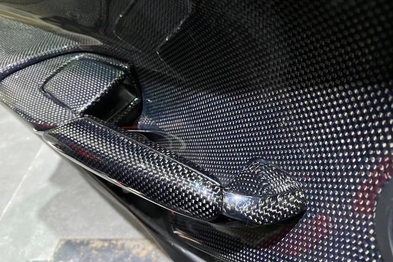 2015-2020 Ferrari 488 GTB & Spider Carbon Fiber Door Handle Interior - DarwinPRO Aerodynamics