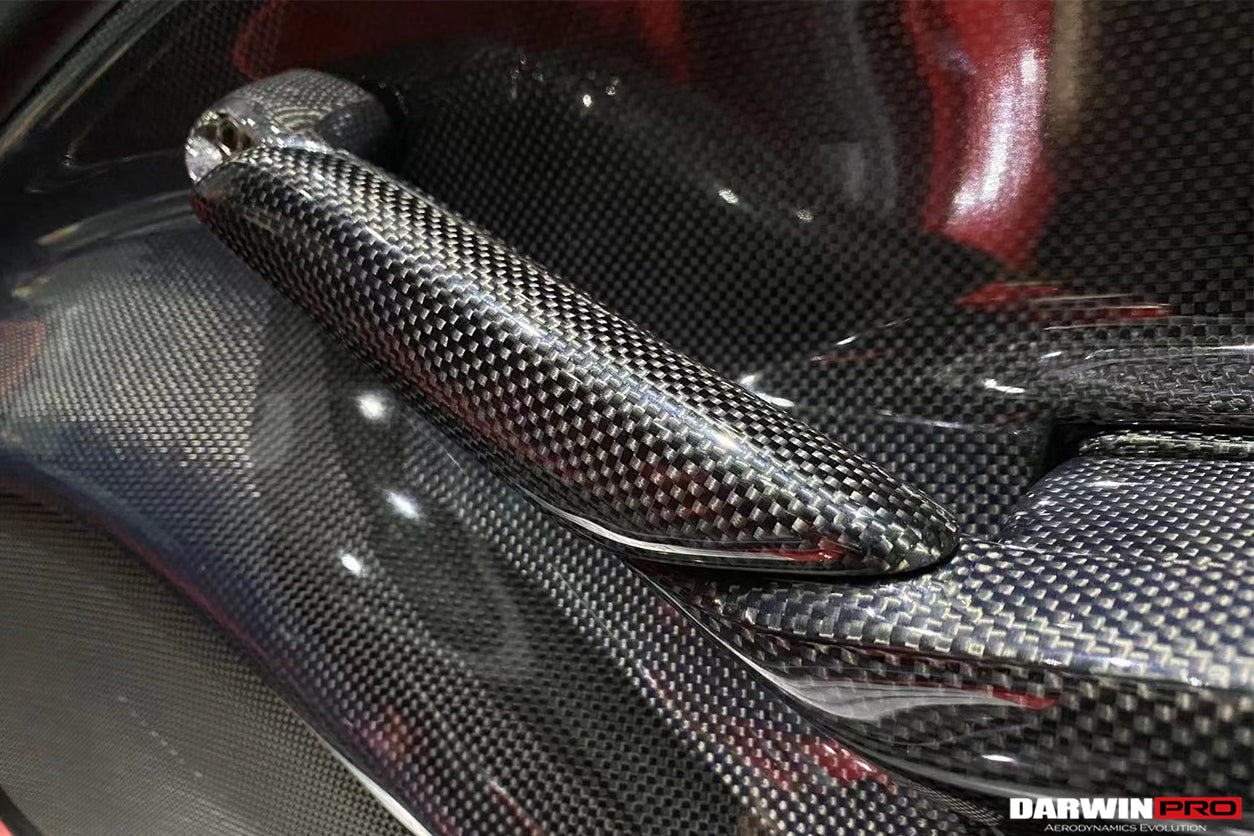 2015-2020 Ferrari 488 GTB/Spyder Carbon Fiber Door Handle Interior - DarwinPRO Aerodynamics