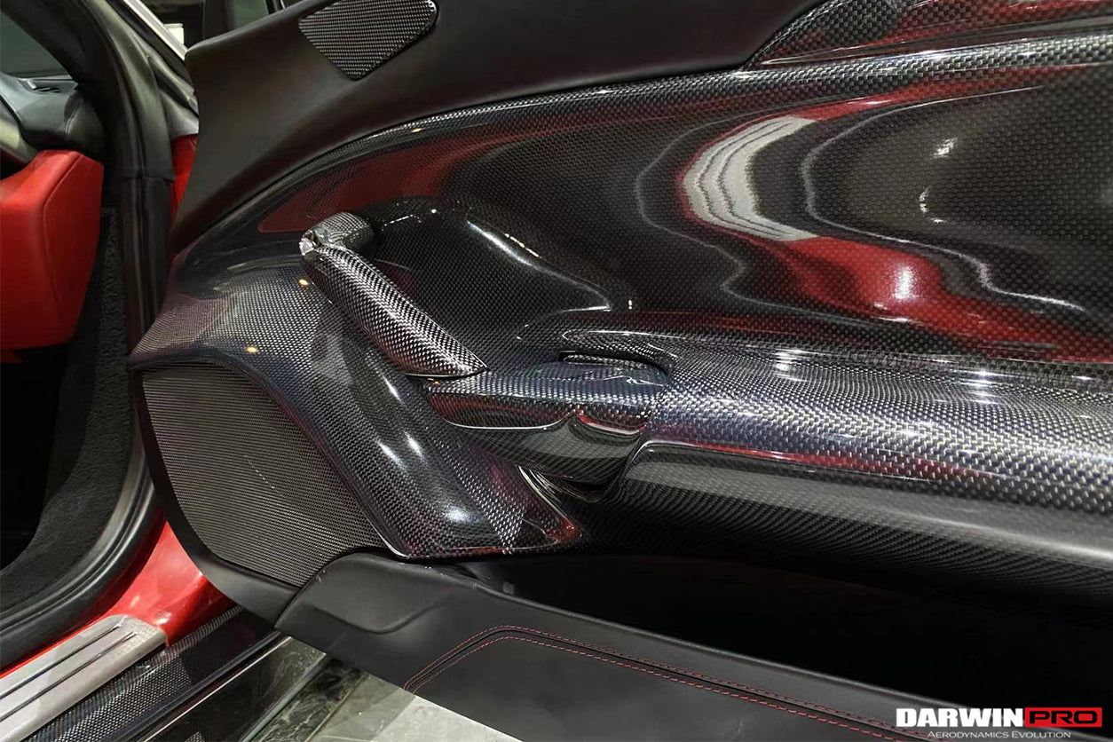 2015-2020 Ferrari 488 GTB/Spyder Carbon Fiber Door Handle Interior - DarwinPRO Aerodynamics