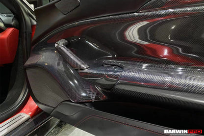 2015-2020 Ferrari 488 GTB/Spyder Carbon Fiber Door Handle Interior - DarwinPRO Aerodynamics