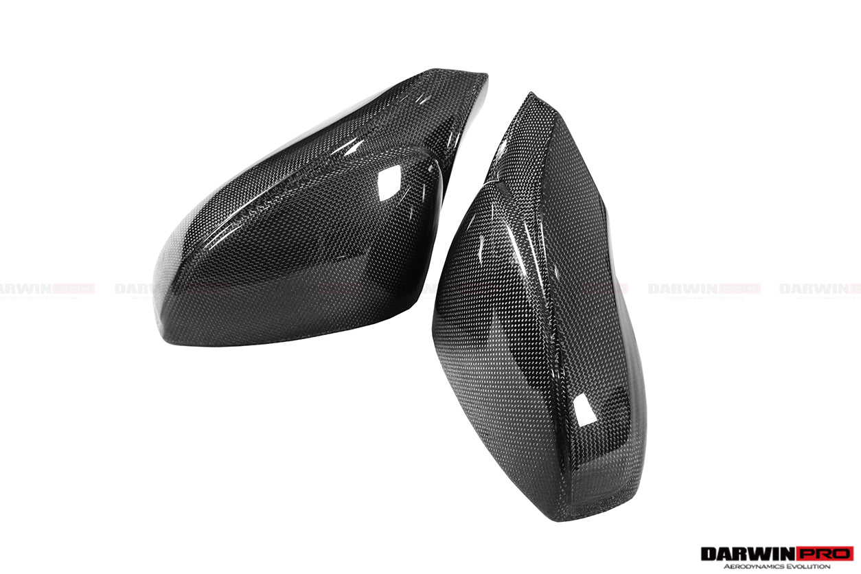 2015-2020 Ferrari 488 GTB/Spyder Carbon Fiber Mirror House & Base Replacement - DarwinPRO Aerodynamics