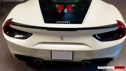 2015-2020 Ferrari 488 GTB BKSS Style Carbon Fiber Trunk Spoiler - DarwinPRO Aerodynamics