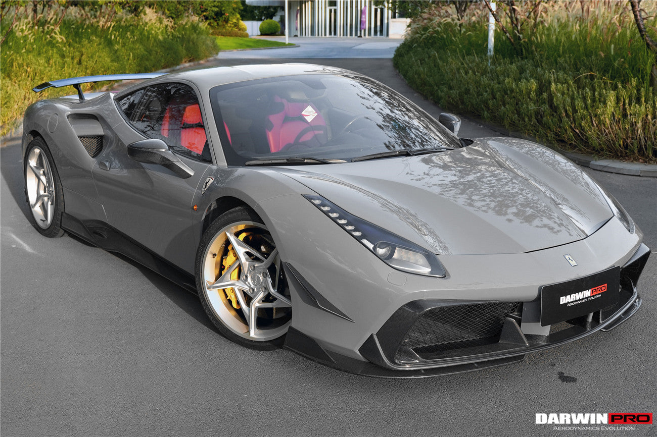 2015-2020 Ferrari 488 GTB/Spyder iMP-Performance Carbon Fiber Front Bumper Canards - DarwinPRO Aerodynamics