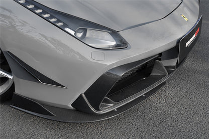 2015-2020 Ferrari 488 GTB & Spider iMP-Performance Carbon Fiber Front Bumper Canards - DarwinPRO Aerodynamics