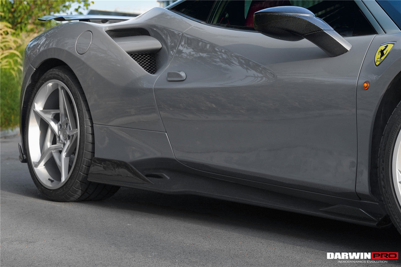 2015-2020 Ferrari 488 GTB/Spyder iMP-Performance Carbon Fiber Side Skirts Under Board - DarwinPRO Aerodynamics