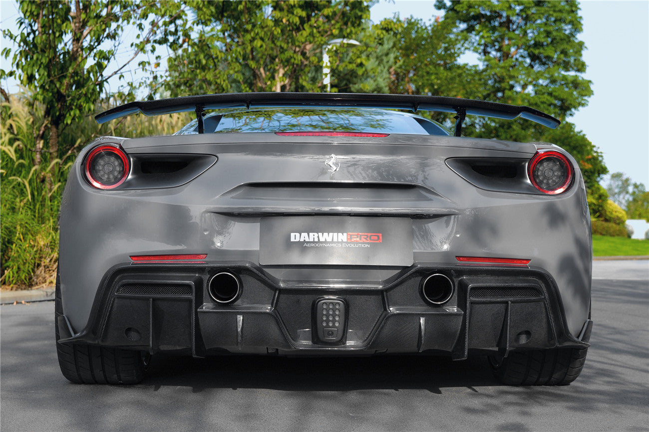 DarwinPRO 2015-2020 Ferrari 488 GTB & Spider iMP-Performance Carbon Fiber Rear Diffuser - DarwinPRO Aerodynamics