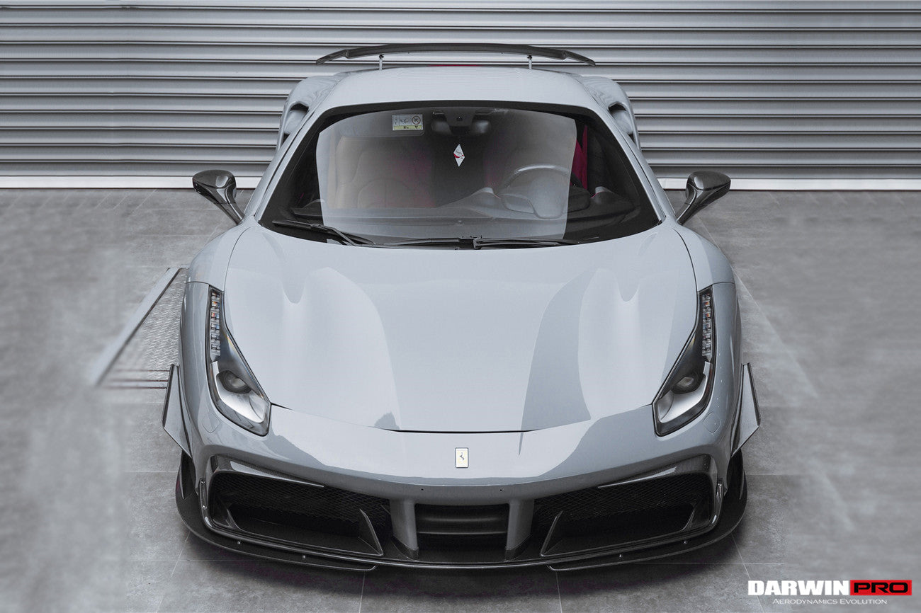 2015-2020 Ferrari 488 GTB/Spyder iMP-Performance Carbon Fiber Front Bumper Canards - DarwinPRO Aerodynamics