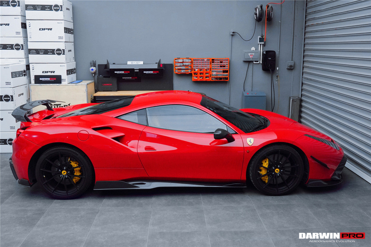 2015-2020 Ferrari 488 GTB/Spyder iMP-Performance Carbon Fiber Side Skirts Under Board - DarwinPRO Aerodynamics
