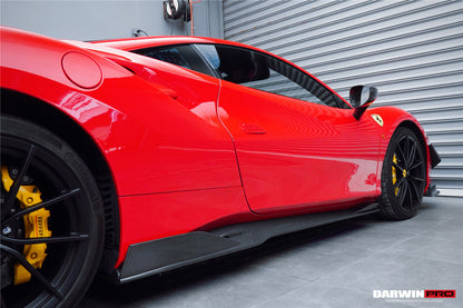 2015-2020 Ferrari 488 GTB/Spyder iMP-Performance Carbon Fiber Side Skirts Under Board - DarwinPRO Aerodynamics