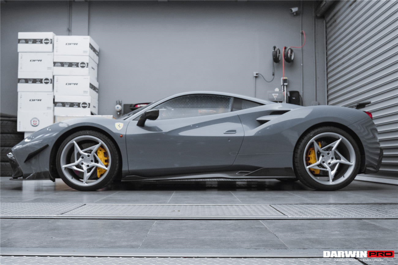 DarwinPRO 2015-2020 Ferrari 488 GTB & Spider iMP-Performance Carbon Fiber Side Skirts Under Board - DarwinPRO Aerodynamics