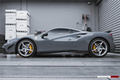 DarwinPRO 2015-2020 Ferrari 488 GTB & Spider iMP-Performance Carbon Fiber Side Skirts Under Board - DarwinPRO Aerodynamics