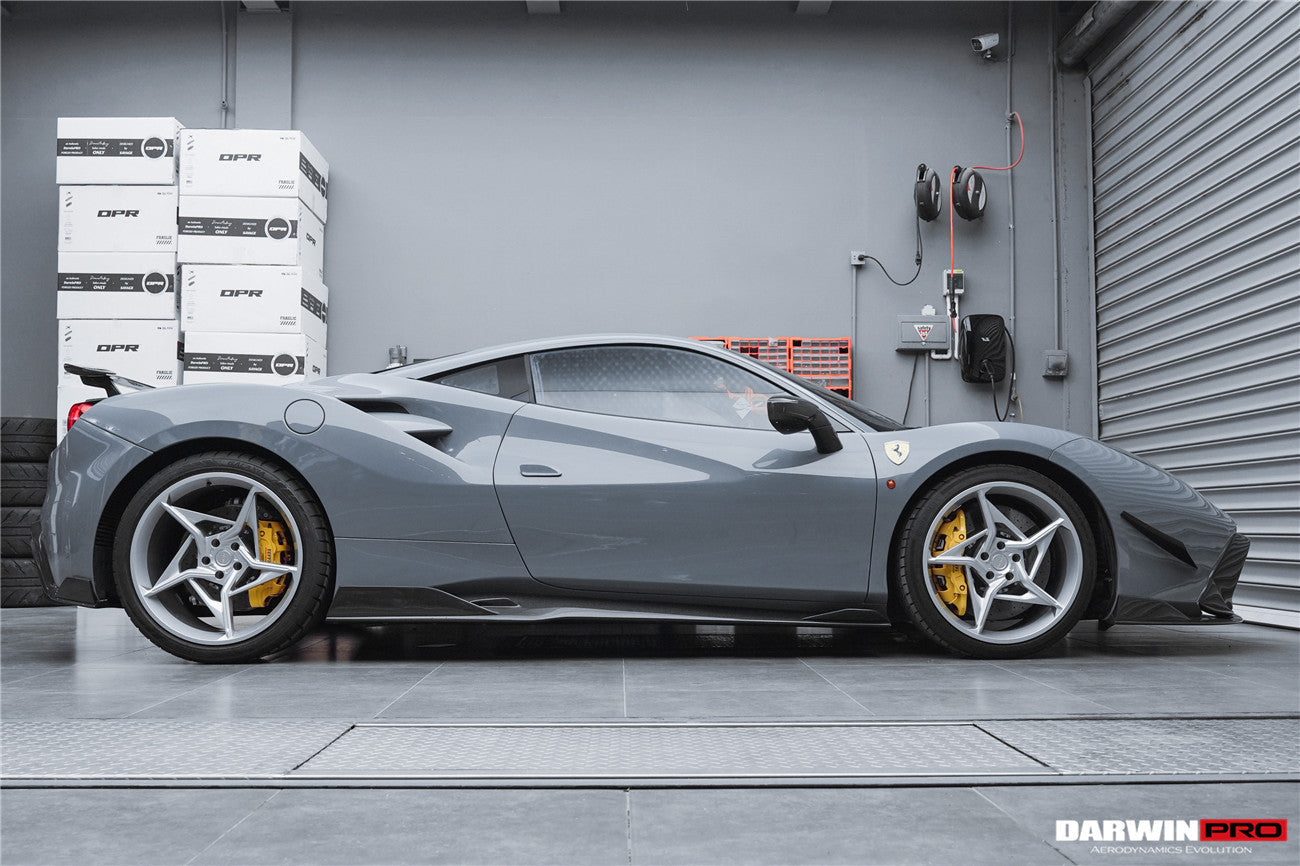 2015-2020 Ferrari 488 GTB/Spyder iMP-Performance Carbon Fiber Side Skirts Under Board - DarwinPRO Aerodynamics