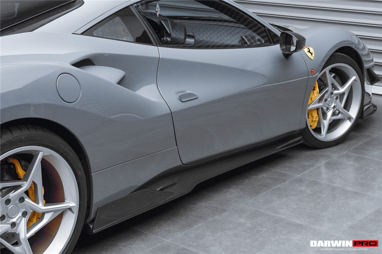 DarwinPRO 2015-2020 Ferrari 488 GTB & Spider iMP-Performance Carbon Fiber Side Skirts Under Board - DarwinPRO Aerodynamics