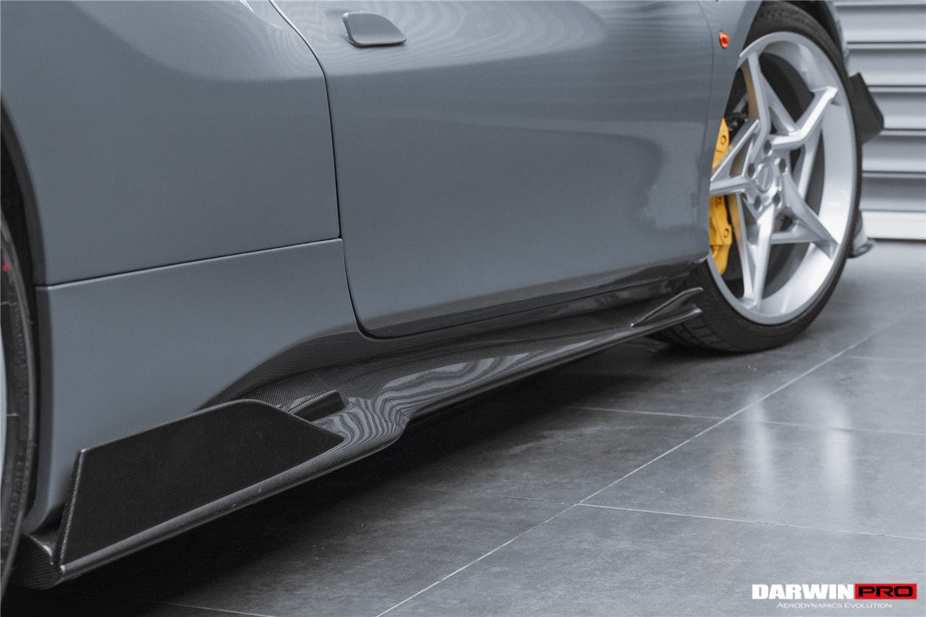 DarwinPRO 2015-2020 Ferrari 488 GTB & Spider iMP-Performance Carbon Fiber Side Skirts Under Board - DarwinPRO Aerodynamics