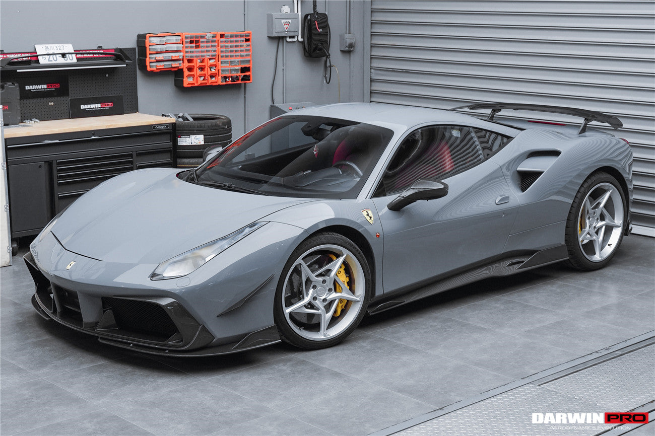 DarwinPRO 2015-2020 Ferrari 488 GTB & Spider iMP-Performance Carbon Fiber Side Skirts Under Board - DarwinPRO Aerodynamics