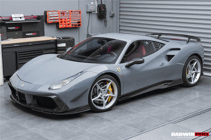 DarwinPRO 2015-2020 Ferrari 488 GTB & Spider iMP-Performance Carbon Fiber Side Skirts Under Board - DarwinPRO Aerodynamics