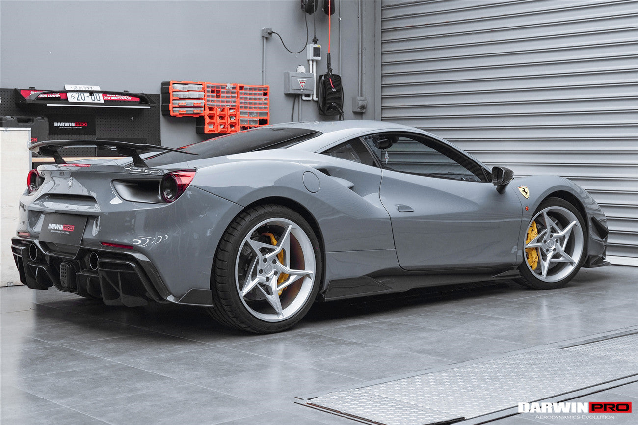 DarwinPRO 2015-2020 Ferrari 488 GTB & Spider iMP-Performance Carbon Fiber Side Skirts Under Board - DarwinPRO Aerodynamics