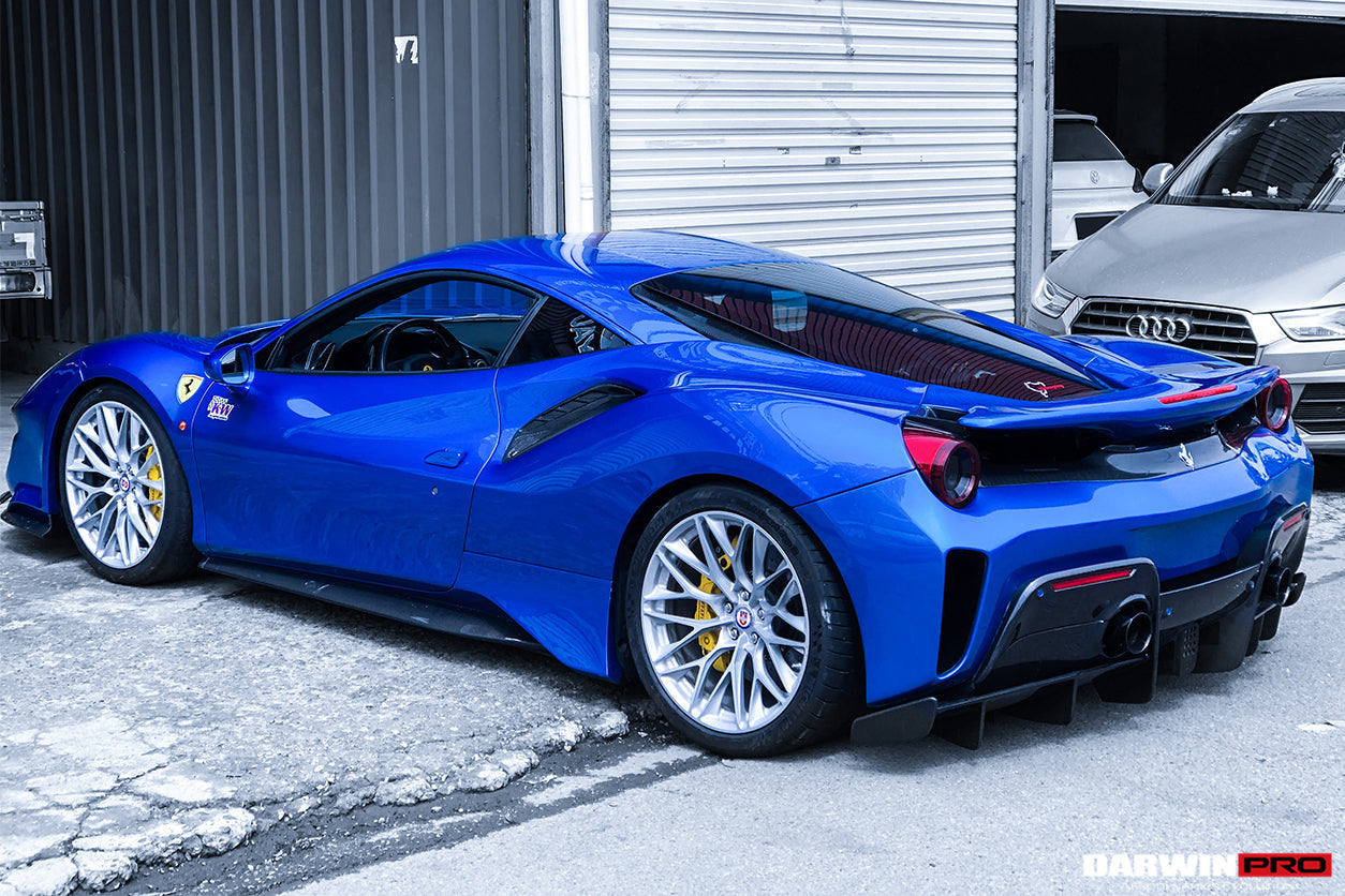 2015-2020 Ferrari 488 GTB/Spyder Pista Style Side Skirts - DarwinPRO Aerodynamics