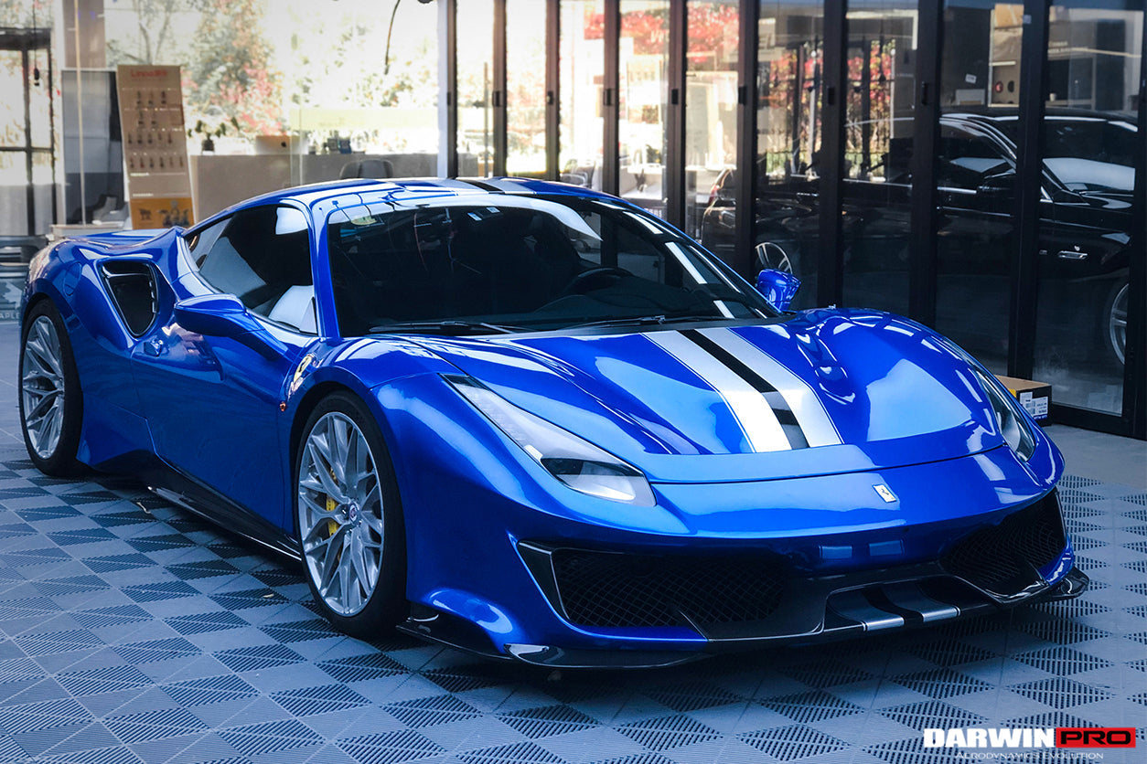 2015-2020 Ferrari 488 GTB/Spyder Pista Style Side Skirts - DarwinPRO Aerodynamics