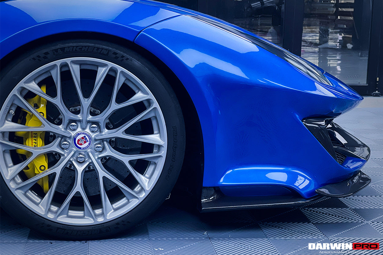 2015-2020 Ferrari 488 GTB/Spyder Pista Style Front Bumper Set W/Hood - DarwinPRO Aerodynamics