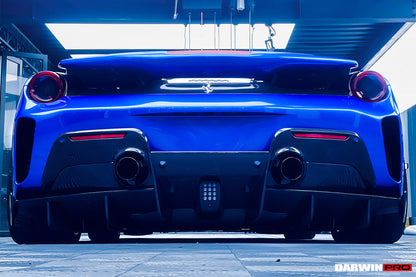 2015-2020 Ferrari 488 GTB Pista Style Rear Bumper & Wing - DarwinPRO Aerodynamics