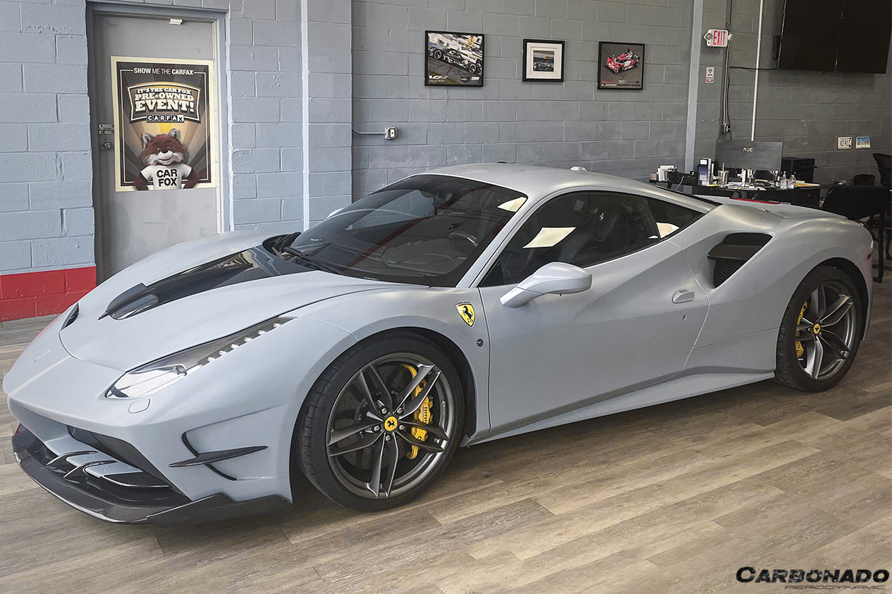 2015-2020 Ferrari 488 GTB/Spyder MA Style Carbon Fiber Hood - Carbonado