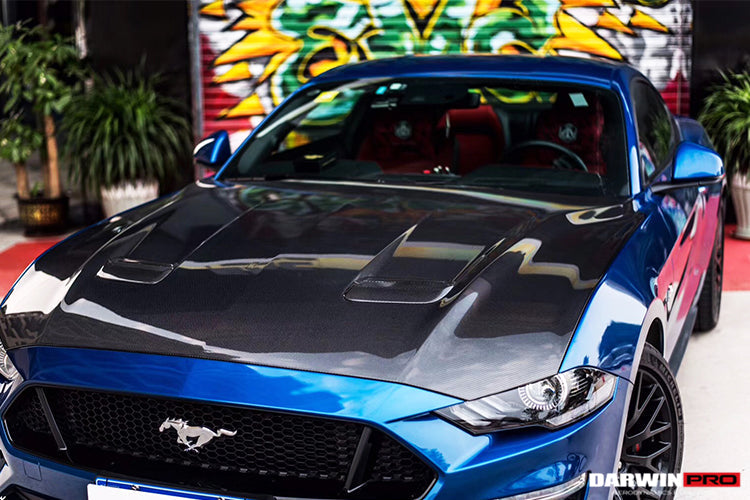 2018-2022 Ford Mustang Carbon Fiber Hood - DarwinPRO Aerodynamics
