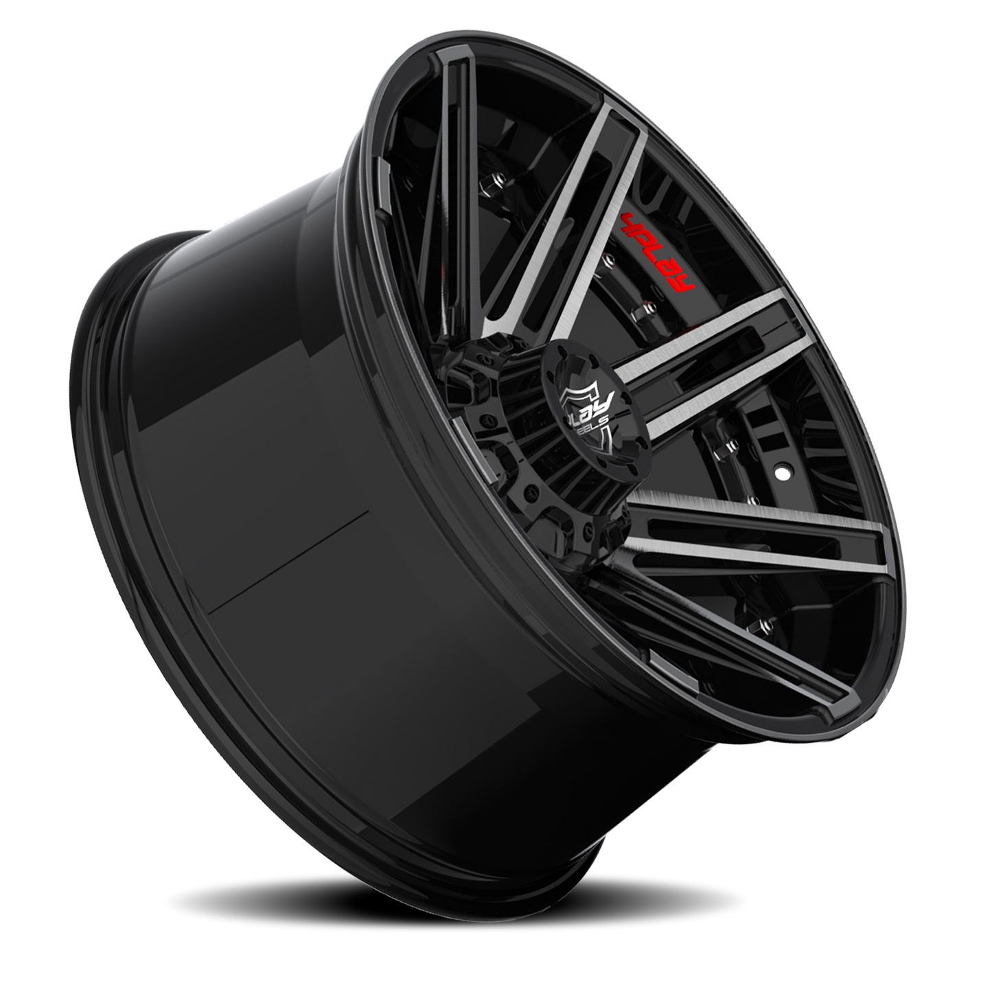 4PLAY 4P08 BBT 22x10 -24 5x127/5x139.7mm 87.1mm Gloss Black Brushed Face-Tinted Clear