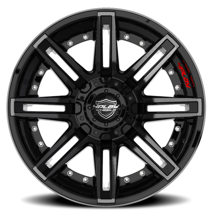 4PLAY 4P08 BBT 22x10 -24 5x127/5x139.7mm 87.1mm Gloss Black Brushed Face-Tinted Clear