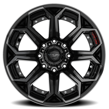 4PLAY 4P80R 22x10 -24 8x180mm 124.1mm Gloss Black Brushed Face-Tinted Clear