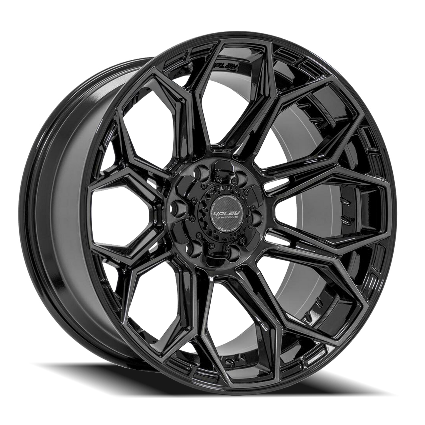 4PLAY 4P83 BBT 24x12 -44 6x135/6x139.7mm 106.1mm Gloss Black Brushed Face-Tinted Clear