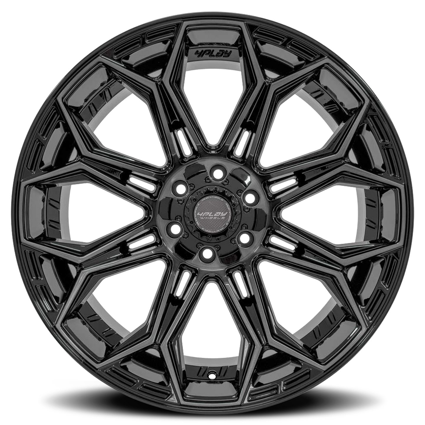 4PLAY 4P83 BBT 24x12 -44 6x135/6x139.7mm 106.1mm Gloss Black Brushed Face-Tinted Clear