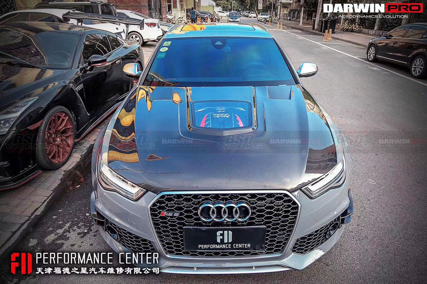 2013-2018 Audi A6 S6 RS6 BKSS Style Carbon Fiber Hood - DarwinPRO Aerodynamics