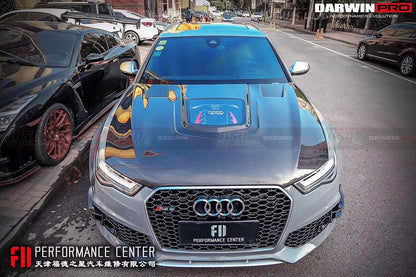 2013-2018 Audi A6 S6 RS6 BKSS Style Carbon Fiber Hood - DarwinPRO Aerodynamics