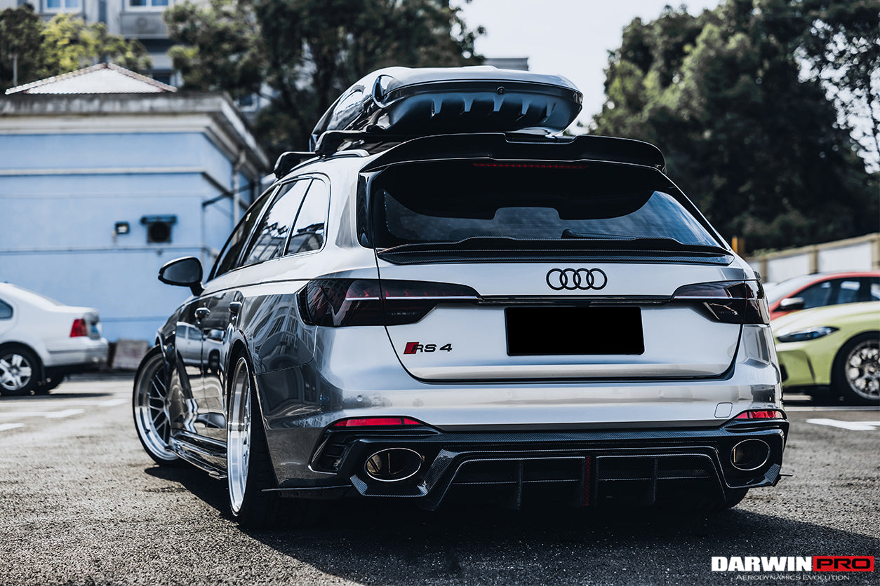 2017-2022 Audi RS4 B9 BKSS Style Rear Diffuser w/ Caps - DarwinPRO Aerodynamics