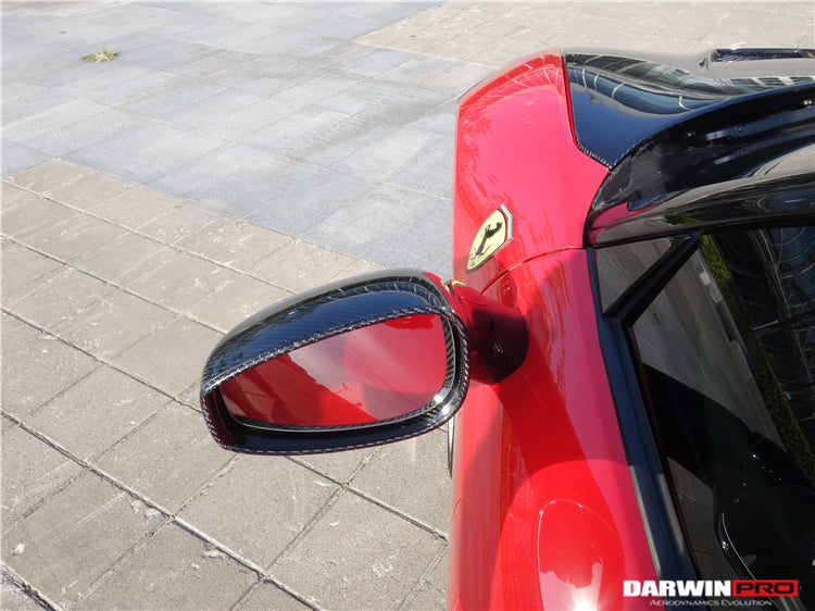 2010-2015 Ferrari 458 Coupe/Spyder/Speciale Dry Carbon Fiber Mirror Housing Repalcement - DarwinPRO Aerodynamics