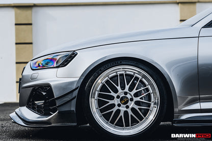 2020-2022 Audi RS4 B9.5 BKSS Style Carbon Fiber Front Bumper Canards - DarwinPRO Aerodynamics